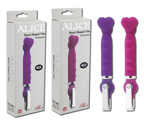 Rechargeable silicone USB plug dildo with 20 speeds.
S tron... Aphrodisia - Alice Heart Shaped Vibe - Rose photo-9