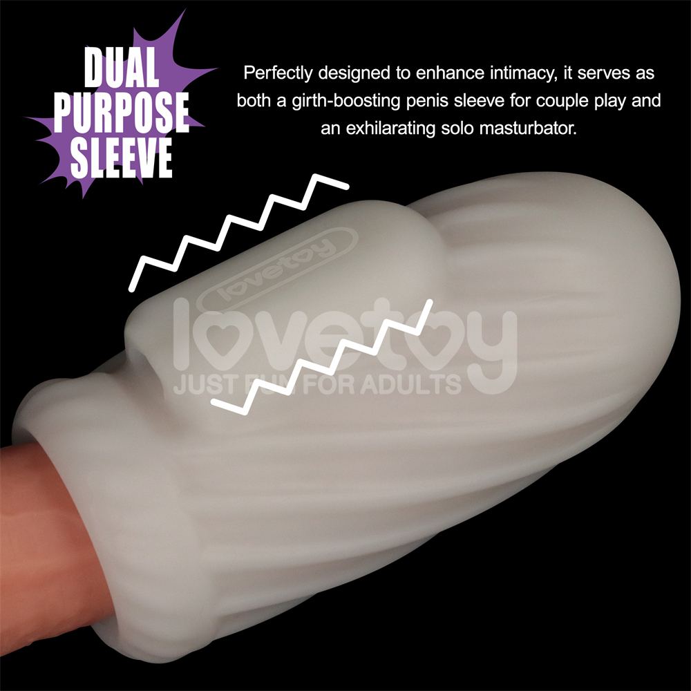 Discover ultimate pleasure and versatility with the Lovetoy ... Lovetoy - Knights Ring Vibro 2in1 Sleeve - Spiral photo-5