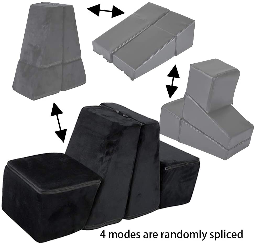 Adjustable various postures adult sex furniture for SM games... MT - Flannel Irregular Love Furniture - Black photo-13