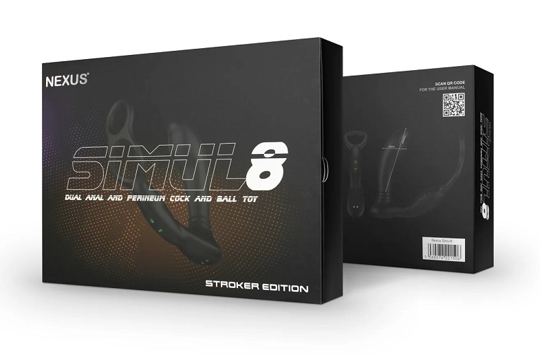 Nexus - Simul8 Prostate Massager w Ring - Black photo-7