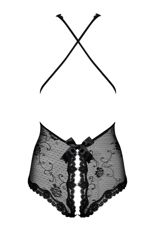 A prediction of a very hot night? Fiorenta teddy! Sweet flor... Obsessive - Fiorenta Teddy - Black - S/M photo-8