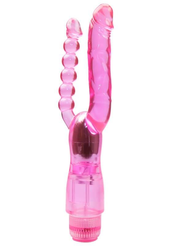 Are you looking for some special 02 Vibrators?This dual pene... Aphrodisia - Double Pleasure Dual Penetrator Vibrator - Pink photo-6