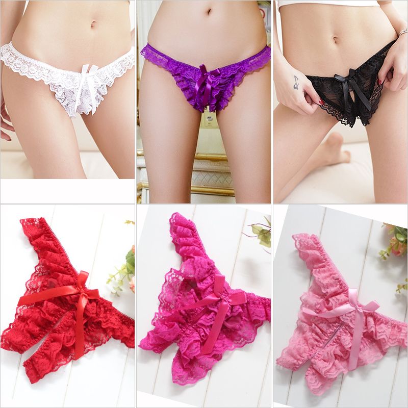 Romantic lace fabric, private opening design, a beautiful bu... SB - Panties T115 - Purple photo-9