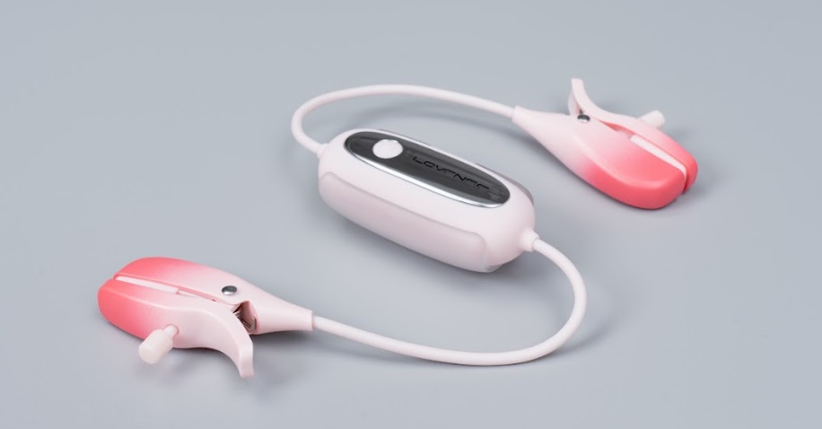 The world's first app-controlled adjustable vibrating ni... Lovense - Gemini Nipple Clamps photo-6
