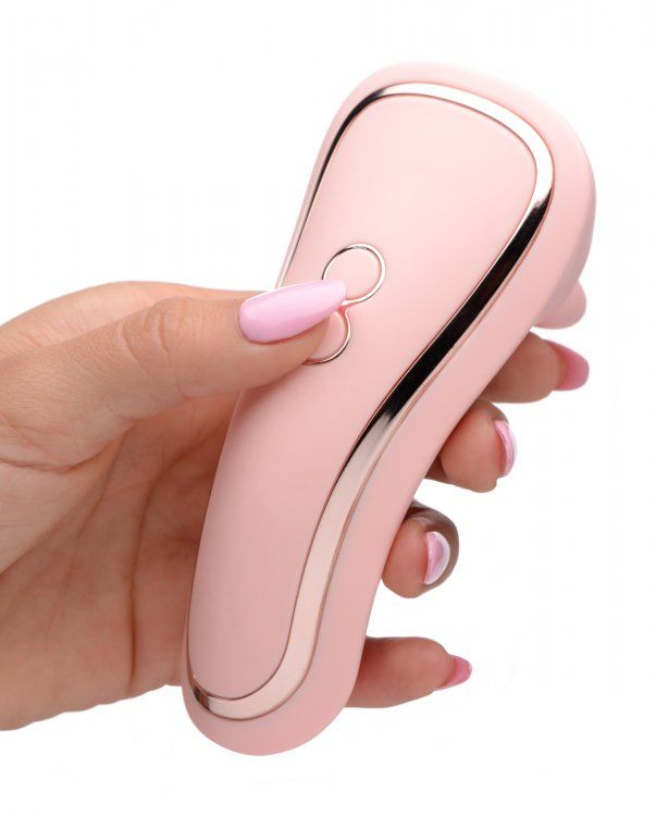 This rechargeable clitoral vibrator allows you to target you... Inmi - Fondle Vibrating Clit Massager - Pink photo-3