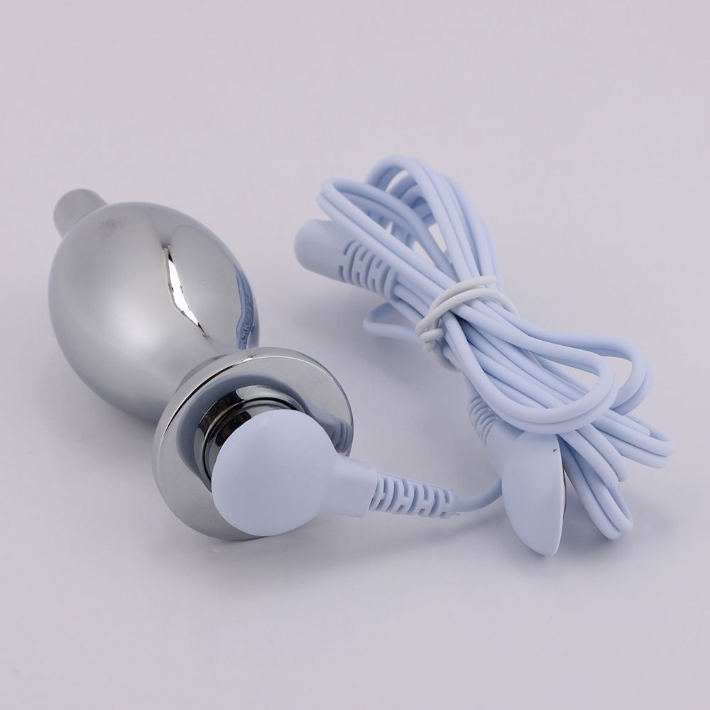 MT - Electric Shock Anal Plug 82x27mm - Silver photo-2