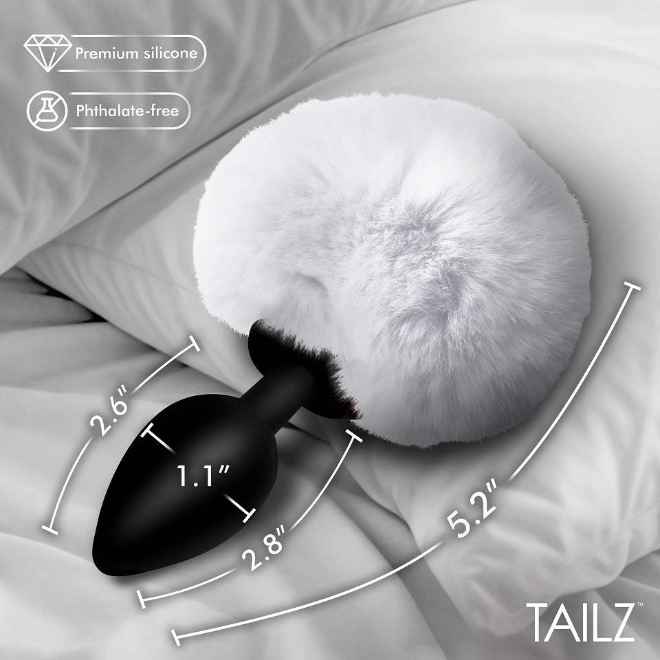 Tailz - Fluffy Bunny Tail Plug - White 照片-4