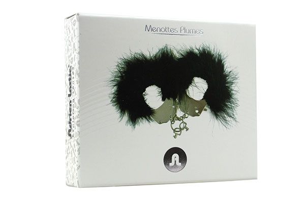 Adrien Lastic feathered handcuffs are just ideal for erotic ... Adrien Lastic - Menottes Metal Feather Cuffs - Black photo-4