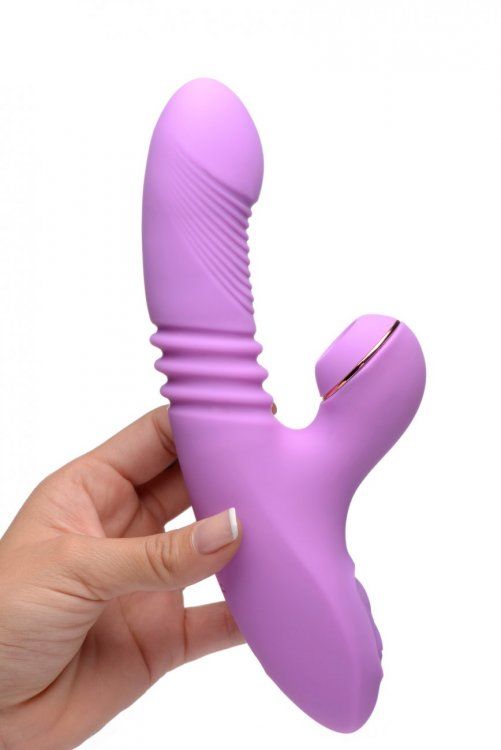 High-tech functionality meets high-end materials in this lux... Inmi - Shegasm Pro-Thrust Suction Rabbit - Purple photo-5