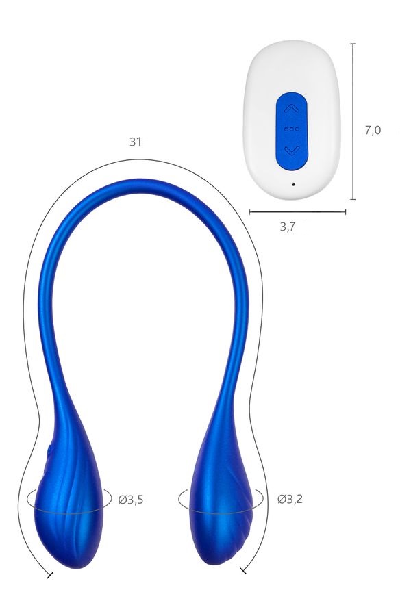 Leroina - Agamien APP Double Vibrator - Blue Leroina - Agamien APP Double Vibrator - Blue 照片-10