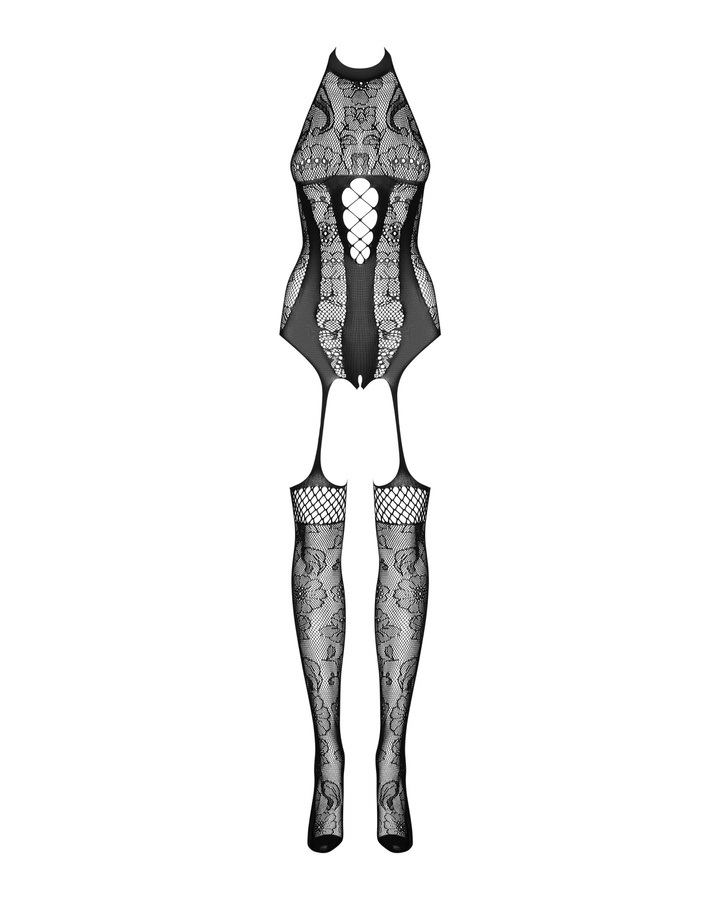 Obsessive - Bodystocking F240 - Black - XL/XXL photo