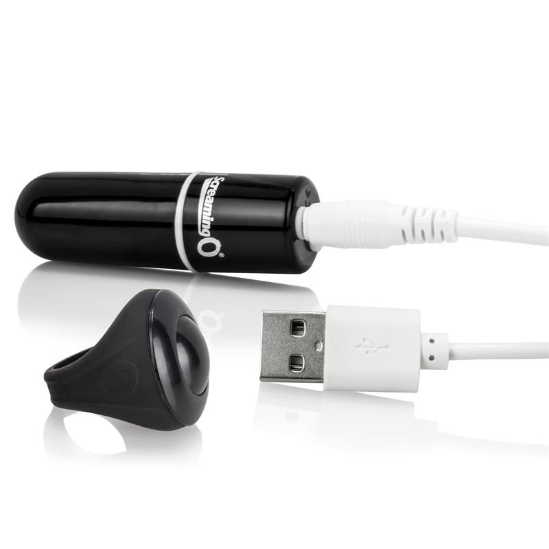 Charged Vooom RC is a deep rumbling rechargeable bullet powe... The Screaming O - Charged Remote Control Vooom Bullet - Black photo-6