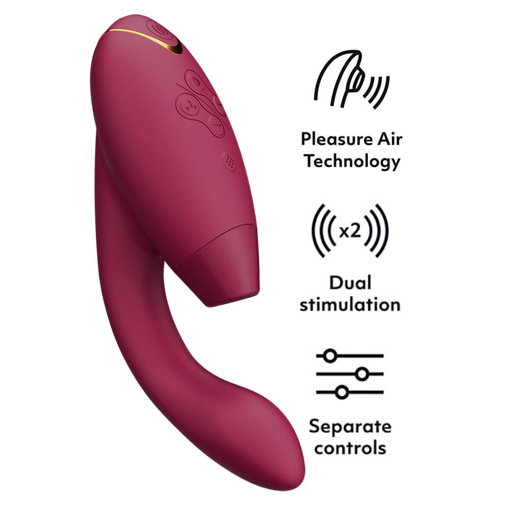 Womanizer - DUO 2 Pleasure Air Clit & G-Spot Stimulator - Bordeaux