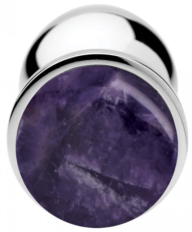 Balance your booty with the calming, soothing energy from th... Booty Sparks - Amethyst Gem Anal Plug L-size - Purple photo-4