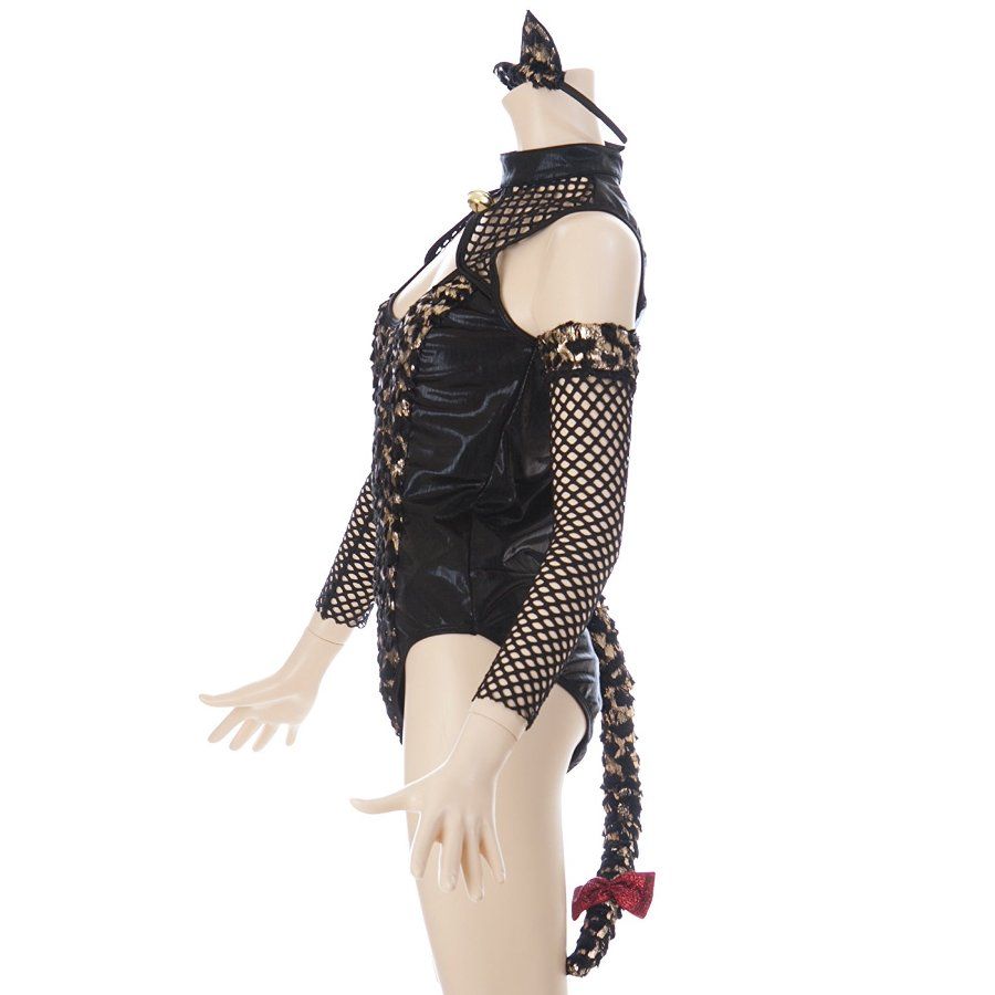 The shoulder part and the arm cover are lattice like a chain... Costume Garden - GB-381 Ninja Cat Costume photo-5