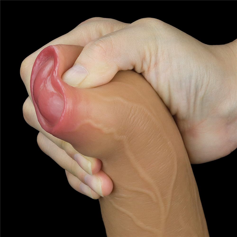 Built to deliver the most lifelike satisfaction, Love Toy Du... Lovetoy - 11" Dual Layer Handle Cock - Flesh photo-12