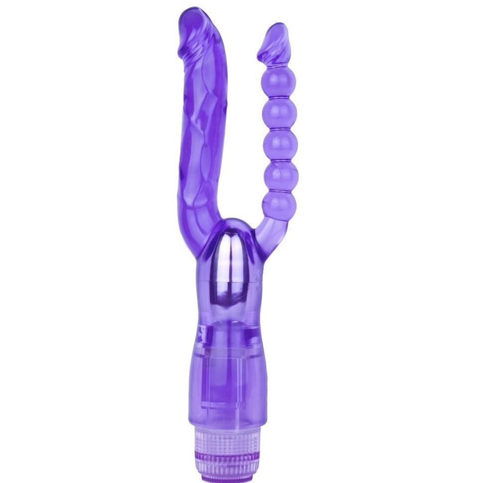 Are you looking for some special 02 Vibrators?This dual pene... Aphrodisia - Double Pleasure Dual Penetrator Vibrator - Purple photo-5