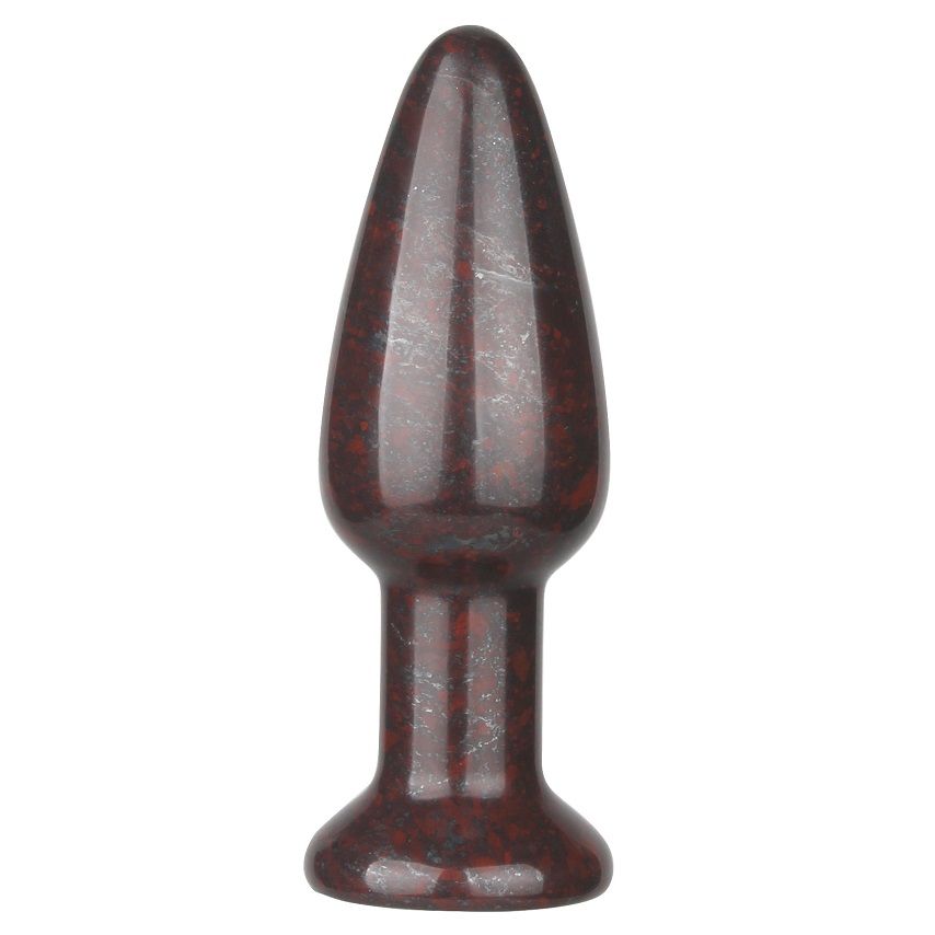 Jasper, an aggregate of microgranular quartz and/or chalcedo... Allwell - Natural stone Anal Plug - Brecitated Jasper photo