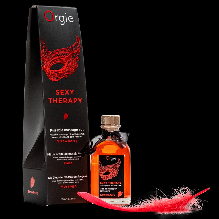 Sexy Therapy Kissable Massage Set to perform the Lips Massag... Orgie - Lips Massage Strawberry Set - 100ml photo-9
