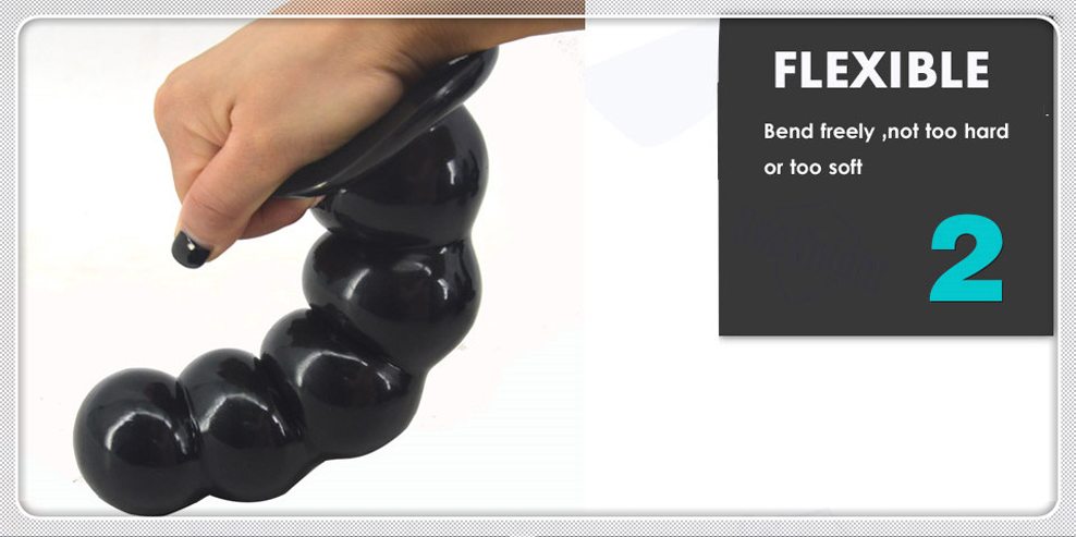 Flexible beads anal plug with suction cup
Material: PVC
Si... FAAK - Beads Anal Plug - Black photo-12