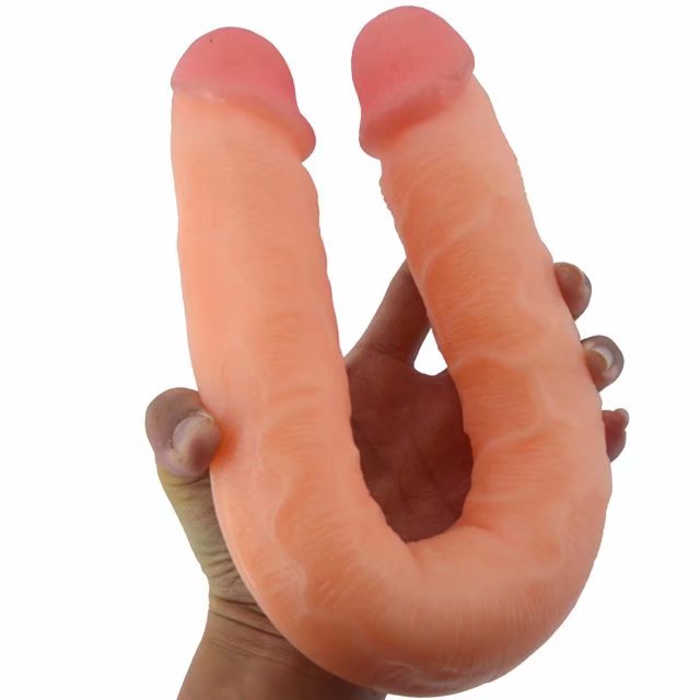 Dual head double dildo super long big massage tool, environm... FAAK - Double Dildo - Skin photo-9