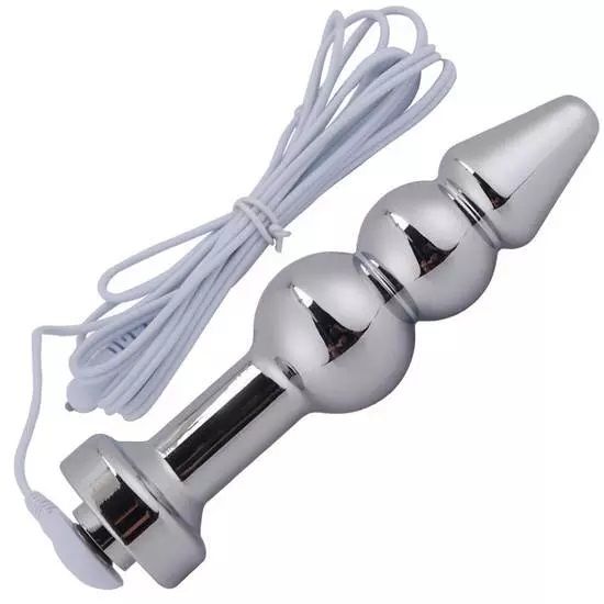 MT - Electric Shock Anal Plug & Ball Strecher 50mm photo-2