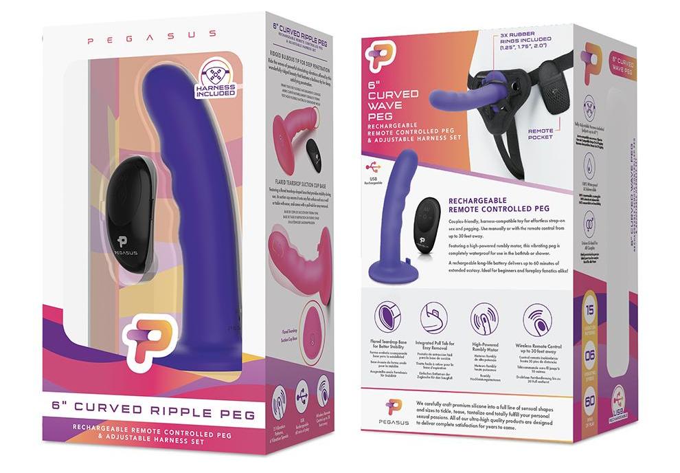 15 Vibration patterns
6 Vibration speeds
Wireless Remote Con... Pegasus - 6'' Curved Wave Wireless Remote Control w/Harness - Purple photo-10