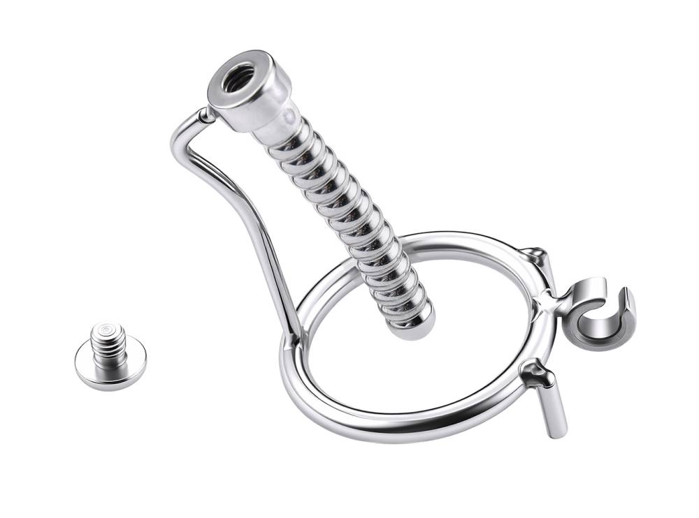 MT - Urethral Catheter Cock Cage - Silver photo-5