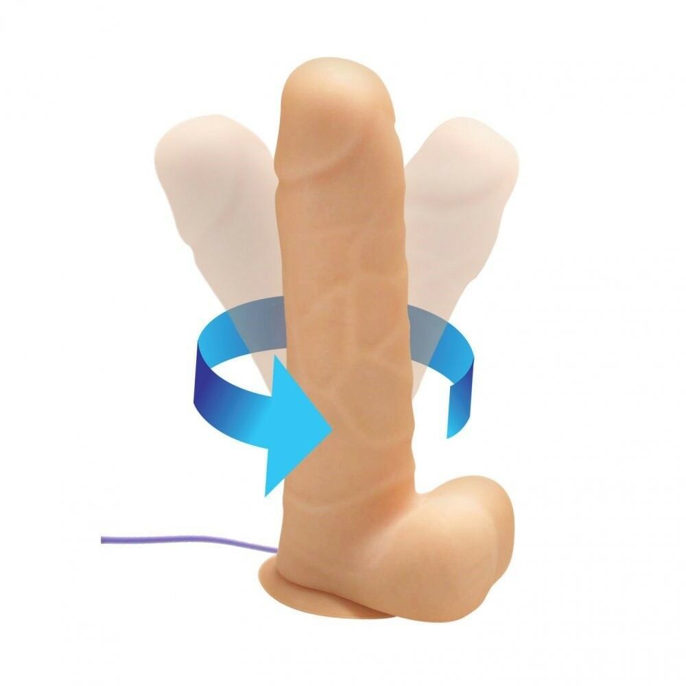 Take Tom for a spin! Experience the feel of ultra realistic ... SexFlesh - Turning Tom Rotating Dildo - Flesh photo-3