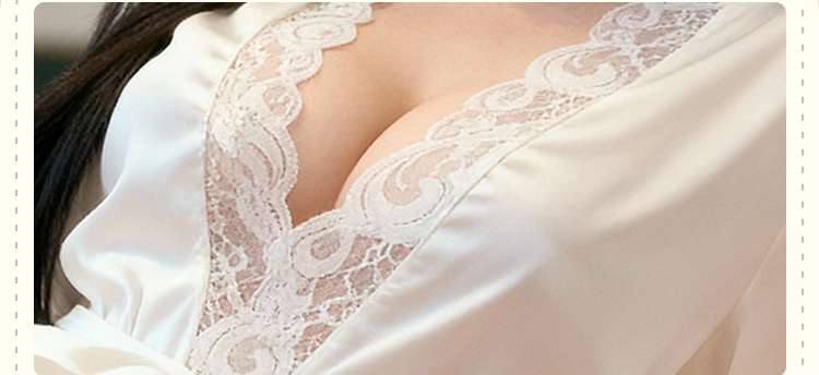 Drywell - Sexy Lace Robe - White 照片-10