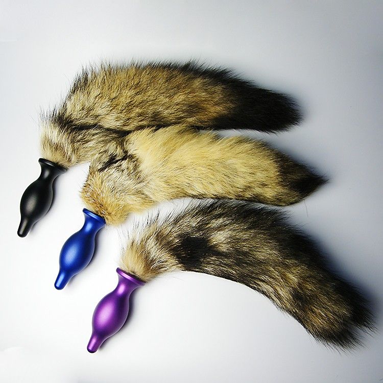 XFBDSM - Aluminum Alloy Tail Anal Plug S - Black photo-5