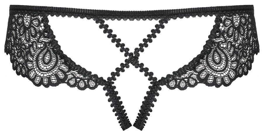 Spicy queen in her kingdom? That’s you – in your bedroom! To... Obsessive - Mixty Crotchless Panties - Black - S/M photo-8