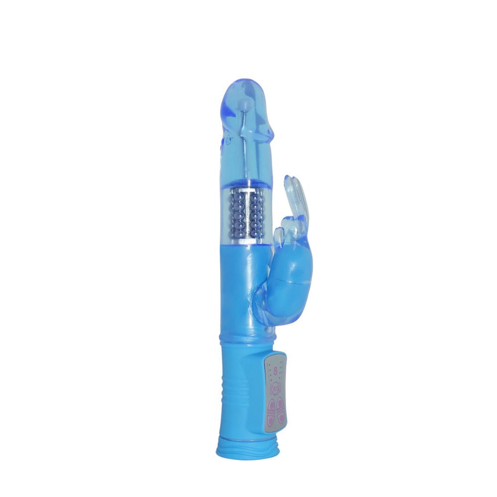 7 vibration levels and 7 rotation levels for 49+ combina... Aphrodisia - Intense Penis Rabbit Vibrator - Blue photo-2