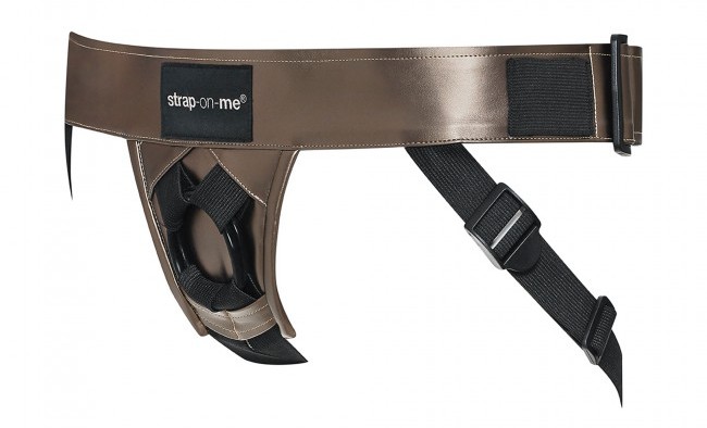 The Strap-On-Me Curious Harness with its unique design will ... Strap-On-Me - Leatherette Harness Curious - Brown photo-3