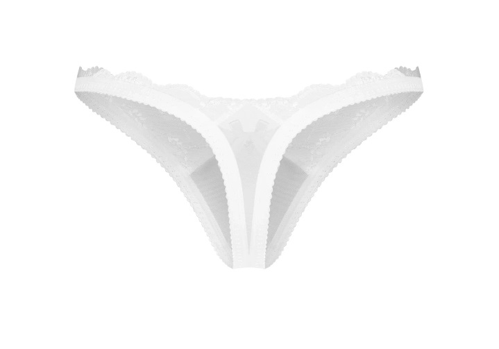 Obsessive - Weddya Crotchless 3 pcs Set - White - 2XL/3XL photo