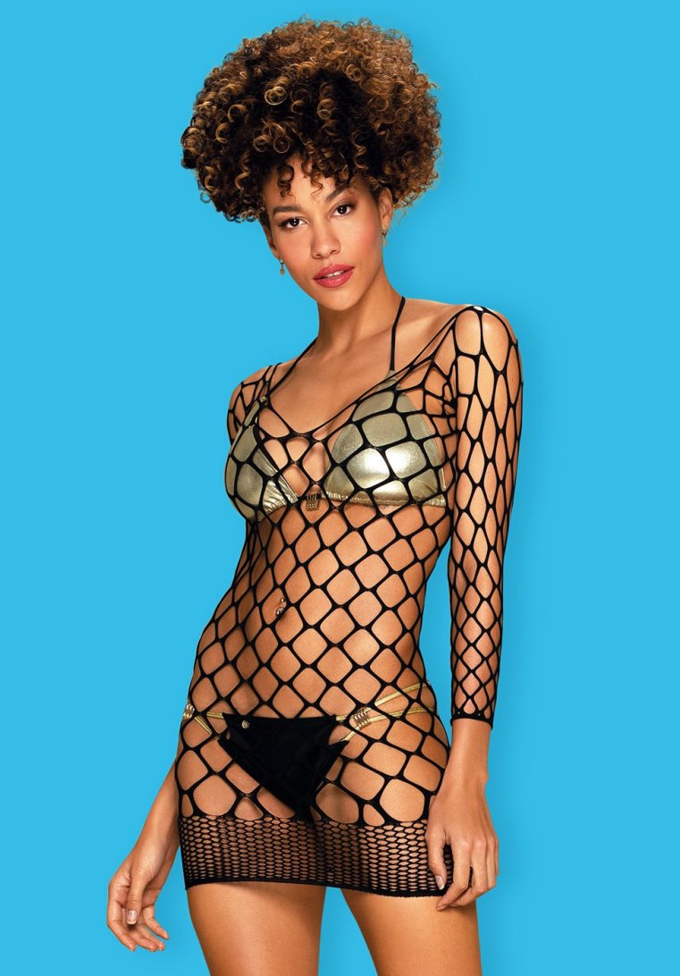 A black dress that will bring out 100% of your sensual c... Obsessive - D606 Dress - Black photo-5