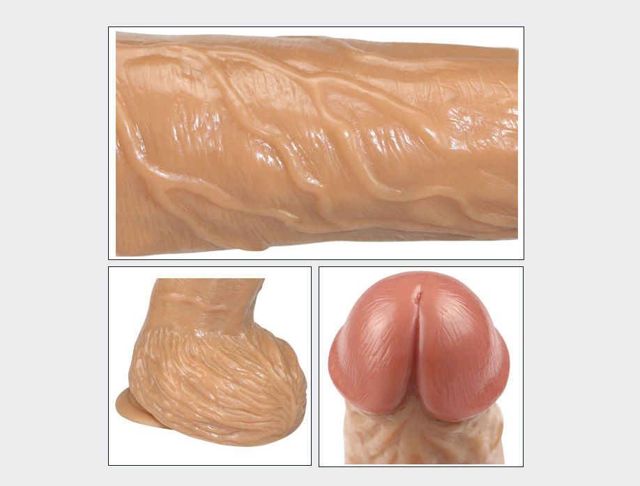 Lovetoy - 8.7" Real Extreme Vibrating Dildo - Flesh photo-5