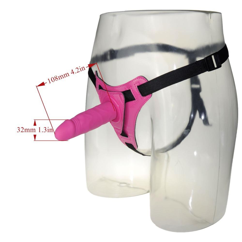 Aphrodisia - Strap On Dildo Flesh 4.5″ - Pink photo-6