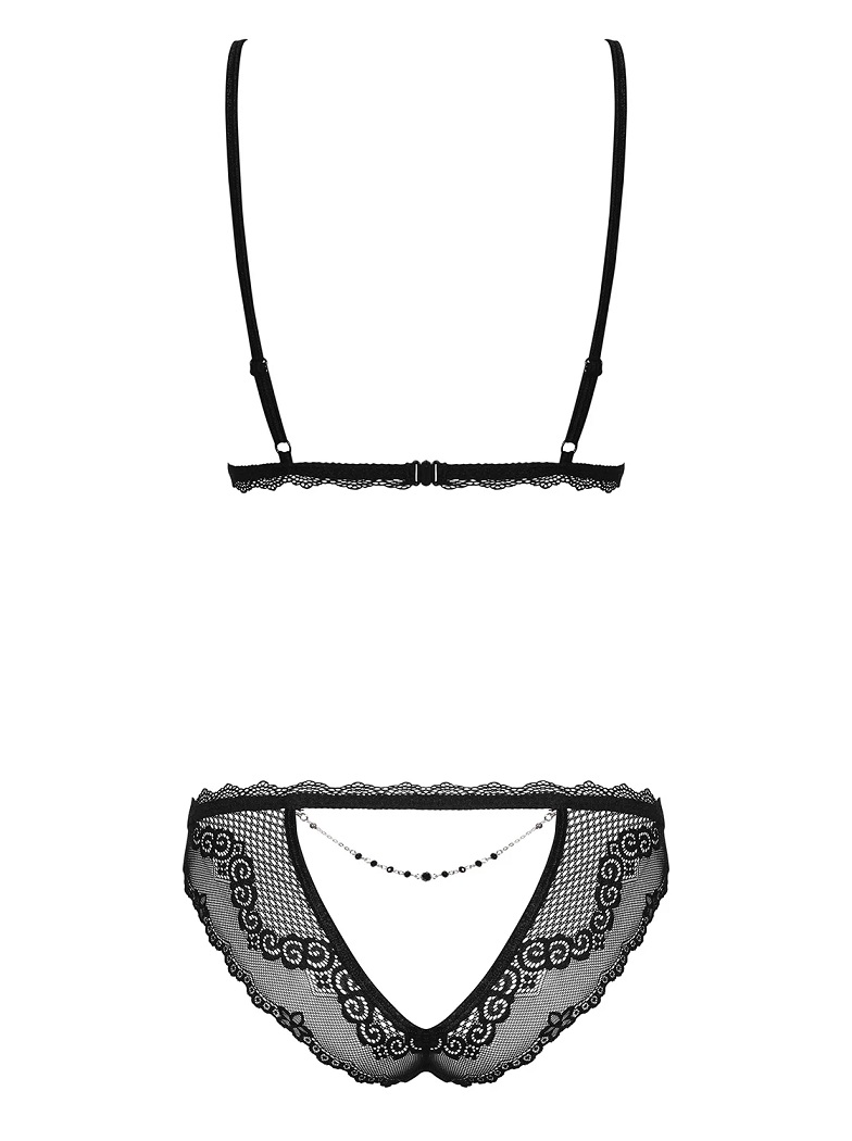 The perfect colour of underwear for a wonderful night? Of co... Obsessive - Millagro Set - Black - L/XL photo-8