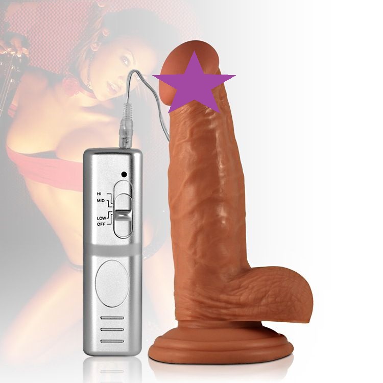 Mimicking the shape and hardness of a real erection this ult... Lovetoy - 7" Real Extreme Vibrating Dildo - Brown photo-2