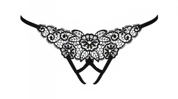 Unique thongs made of black guipure.
the product does not c... Passion - Violante Thong - Black - S/M photo-5