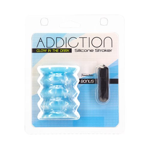 Addiction – Glow Reversible Stroker w Vibro Bullet photo