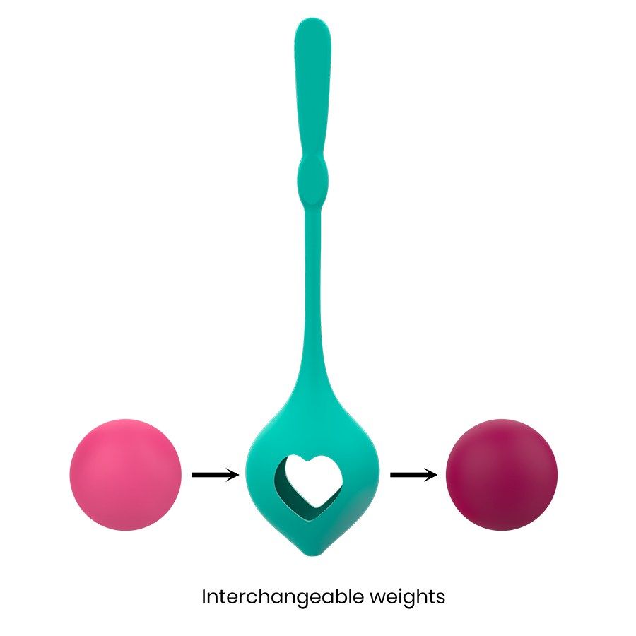 Deva is a training kit with 4 balls of different weights and... Rithual - Deva Pelvic Balls - Green photo-2