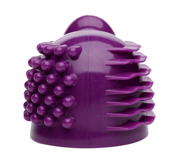 Discover new pleasure sensations with your powerful massage ... Wand Essentials - Triple Thrill 3 in 1 Silicone Wand Attachment - Purple photo-5