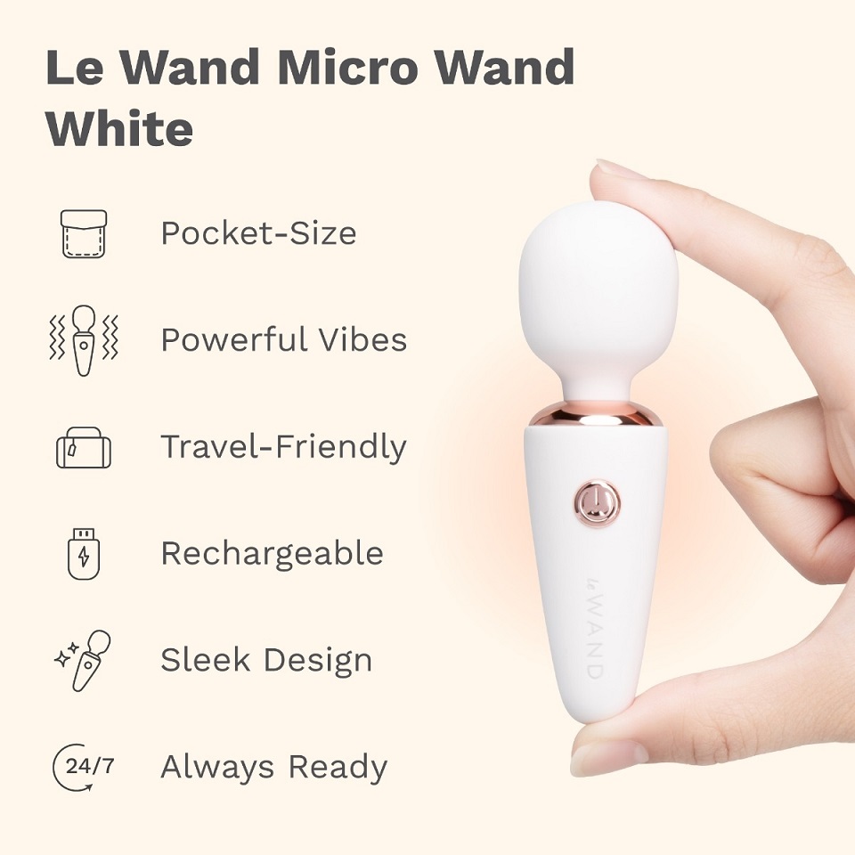 Le Wand - 迷你口袋按摩棒 - 白色 照片-3