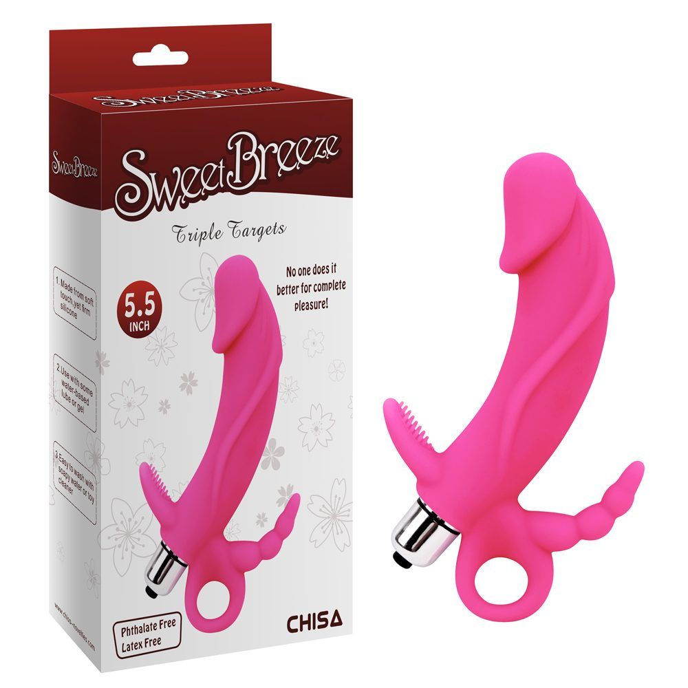 Chisa - Triple Targets Vibro Plug - Pink photo-7