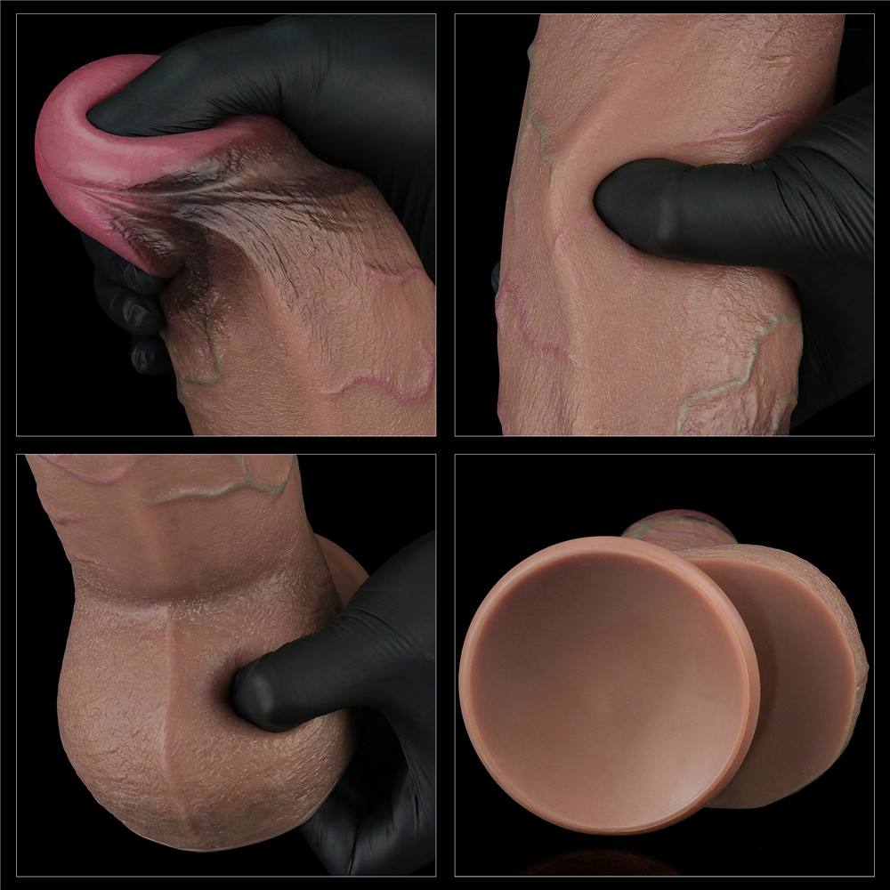 Built to deliver the most lifelike satisfaction, Love Toy Du... Lovetoy - 9.5" XXL Dual Layered Cock - Brown photo-8