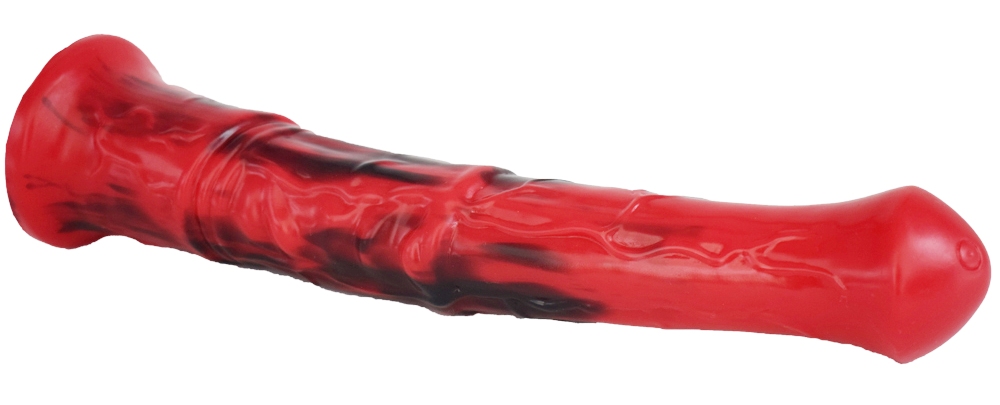Silicone horse anal dildo, artificial realistic anal plug, s... FAAK - Horse Long Dildo - Red/Black photo-11