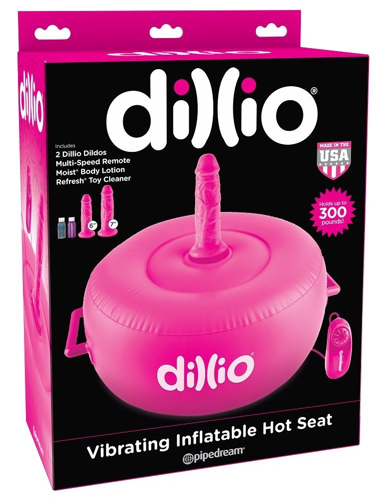 Take the ride of your life with the Dillio Vibrating Hot Sea... Pipedream - Vibrating Inflatable Hot Seat - Pink photo-4