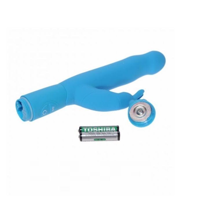 Every woman needs a Rabbit. This one has a slim shaft which ... Aphrodisia - 10-Mode Curved Rabbit - Blue photo-3